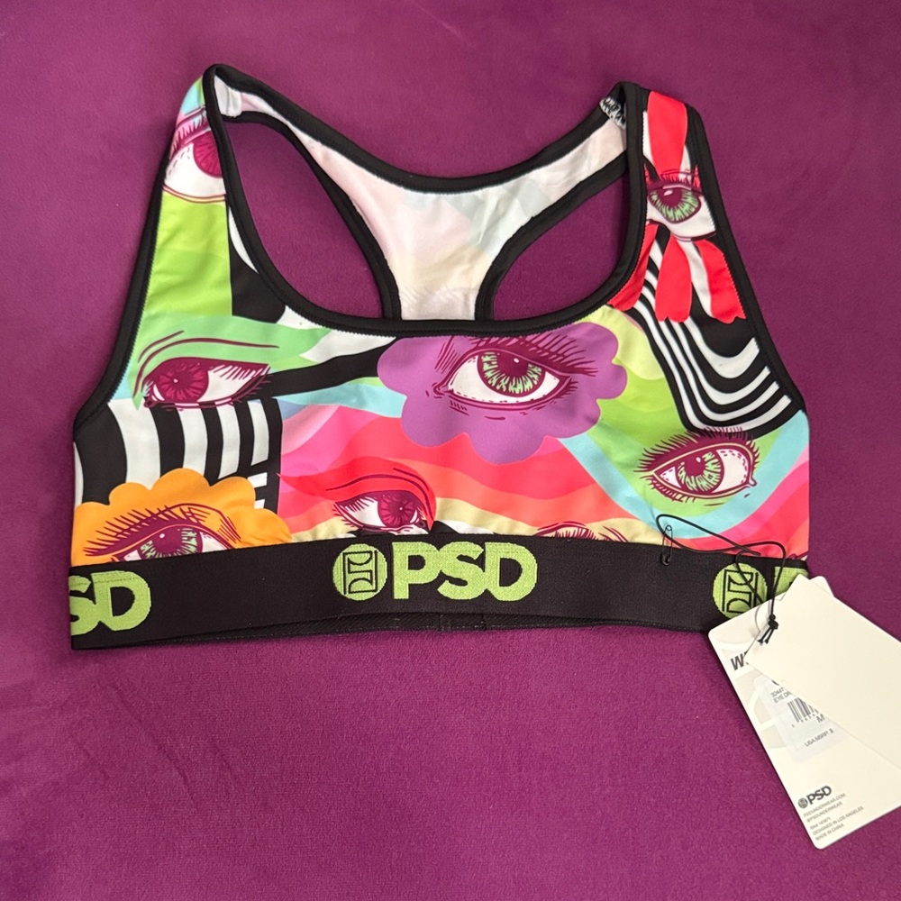 PSD Multicolor Eye-Print Sports Bra